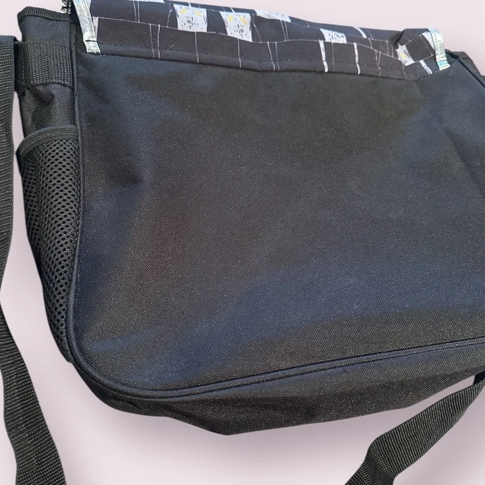 Disney The Nightmare Duo Black Crossbody Messenger Bag Metallic Silver Accents - Picture 9 of 13